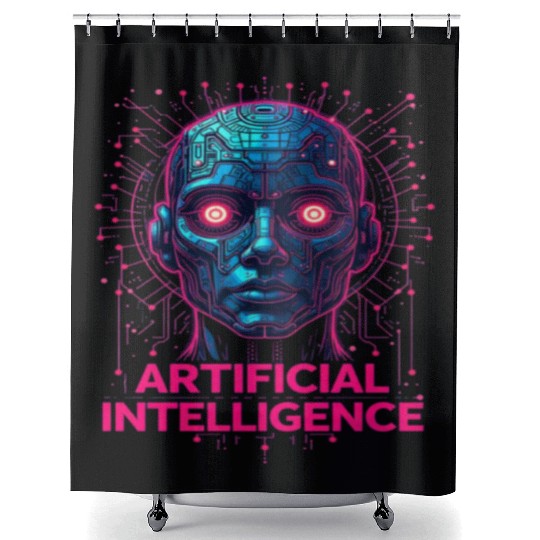 AI Artificial Intelligence Shower Curtains