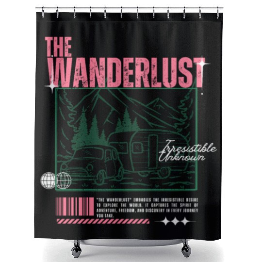 The Wanderlust Shower Curtains