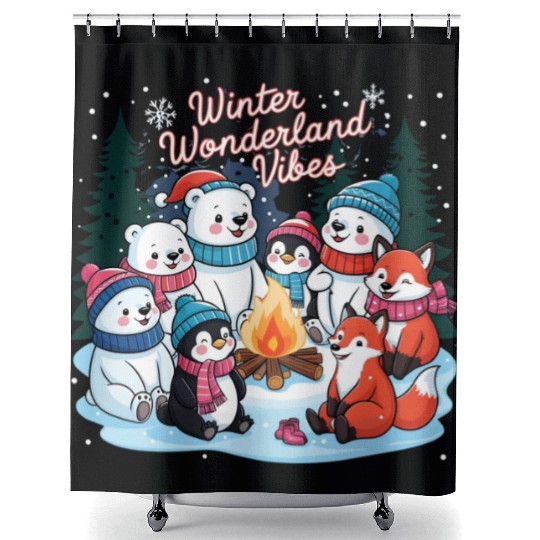 Winter Wonderland Snowflake Shower Curtains