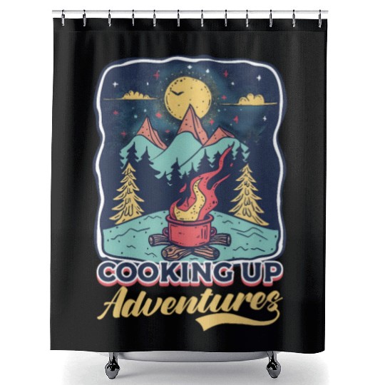 Camp Chef Cooking Up Adventures Shower Curtains