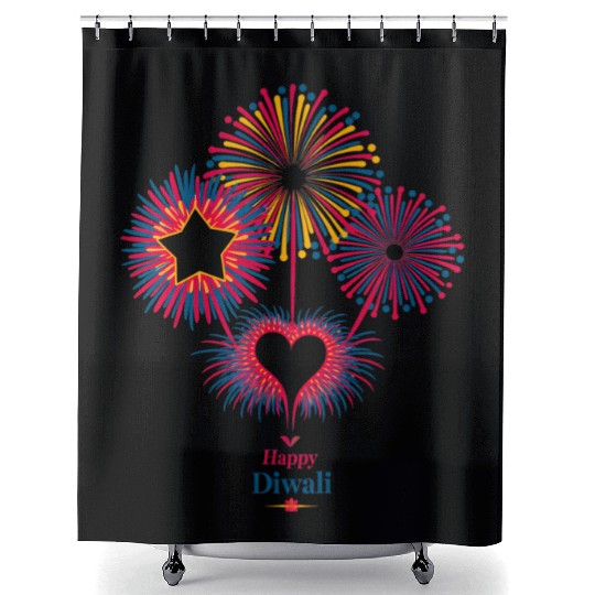 Fireworks for Diwali Celebration Shower Curtains