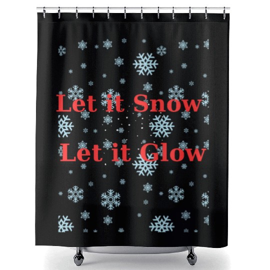 Christmas Cheer in a cup Funny Christmas on Bella Shower Curtains