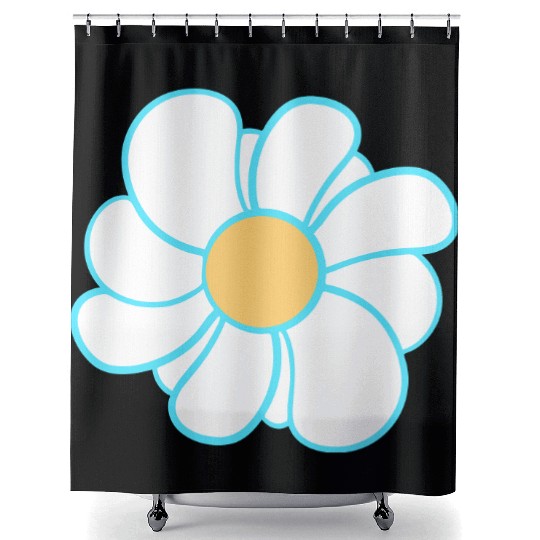Beautiful White Daisies Flowers Spring Summer Fun Shower Curtains