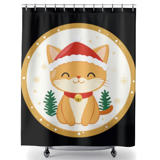 Christmas cats Shower Curtains
