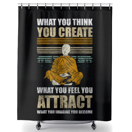 Yoga Spiritual Salvation Mindful Hindu Shower Curtains