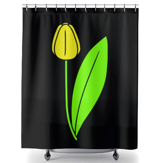 Yellow Tulip Beautiful Flower Pretty Spring Summer Shower Curtains