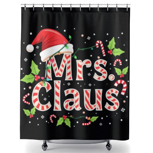 MRS CLAUS Shower Curtains