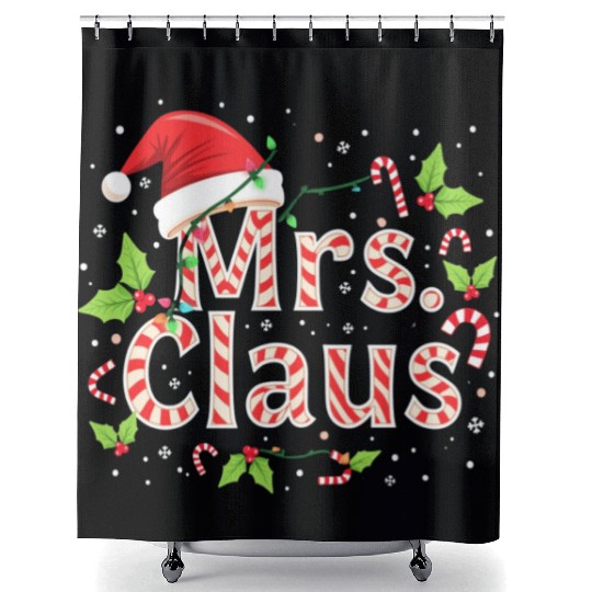 MRS CLAUS Shower Curtains