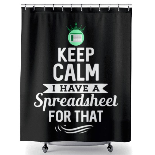 Funny Excel Spreadsheets Lover 2 Shower Curtains