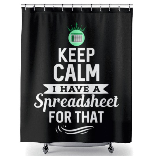 Funny Excel Spreadsheets Lover 2 Shower Curtains