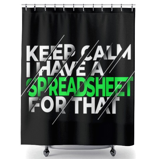 Funny Excel Spreadsheets Lover 3 Shower Curtains