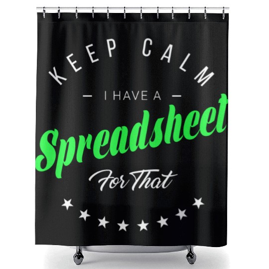 Funny Excel Spreadsheets Lover 5 Shower Curtains