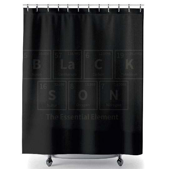 Black Son: The Essential Element - Periodic Table Shower Curtains