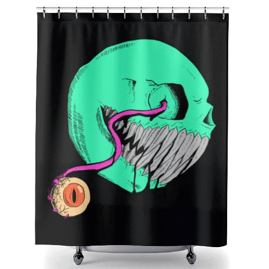 Cringe Zombie Pac Man Shower Curtains