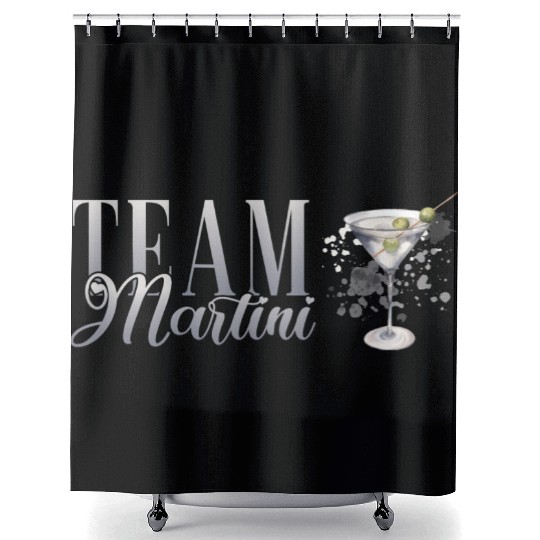 Team Martini Cocktail Bartender Shower Curtains