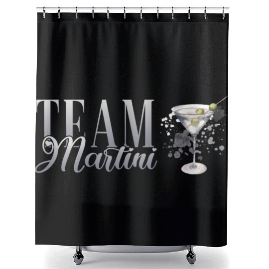 Team Martini Cocktail Bartender Shower Curtains