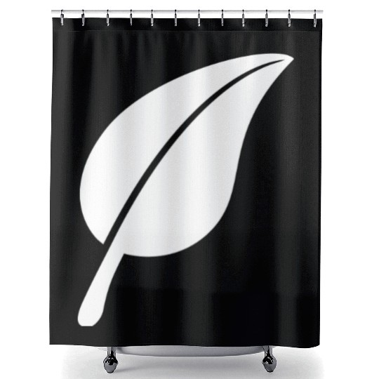 White Beautiful Leaf Eco Spring Summer Cool Nature Shower Curtains