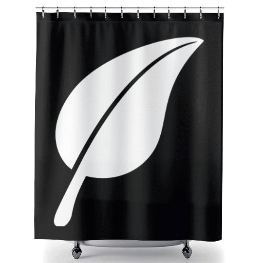 White Beautiful Leaf Eco Spring Summer Cool Nature Shower Curtains