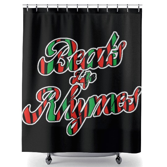 beats life rhymes Shower Curtains