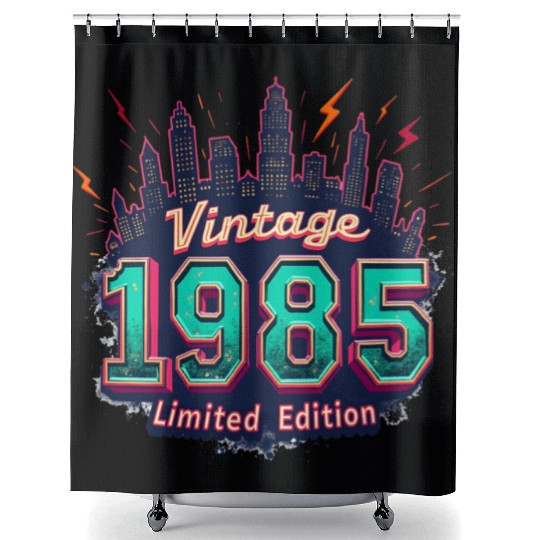 vintage 1985 limited edition Shower Curtains