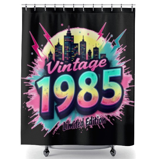 vintage 1985 limited edition Shower Curtains