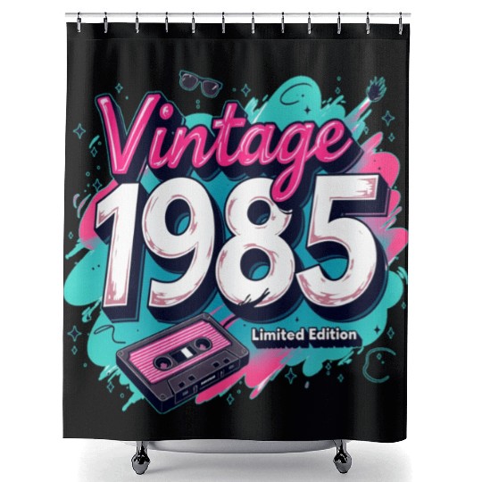 vintage 1985 limited edition Shower Curtains