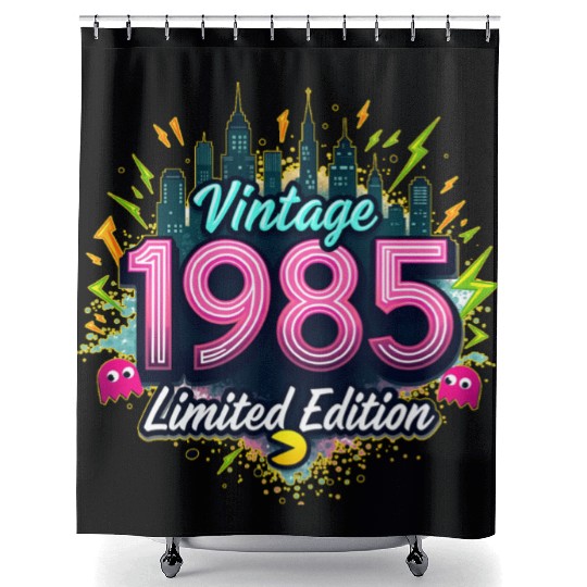 vintage 1985 limited edition Shower Curtains