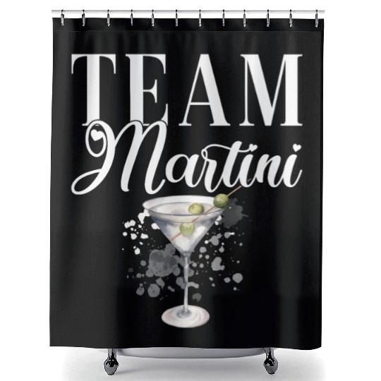 Team Martini Cocktail Bartender Shower Curtains