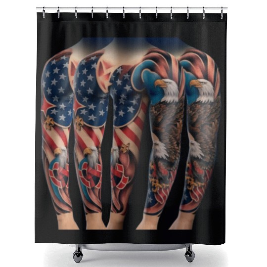 Trendy Hand Tattoo Prints | Viral, Unique Tattoo Shower Curtains