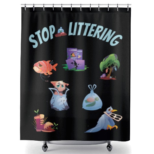 Stop Littering Environment Embrace Recycling Shower Curtains