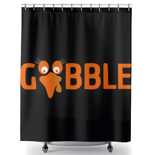 GOBBLE TURKEY PODIATRIST FUNNY THANKSGIVING Shower Curtains
