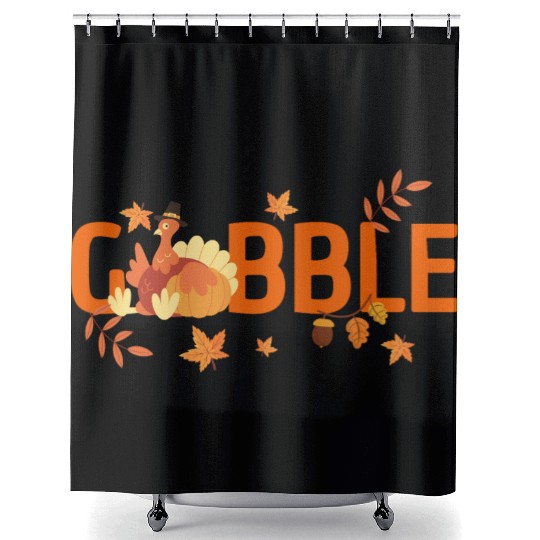 GOBBLE TURKEY PODIATRIST FUNNY THANKSGIVING Shower Curtains