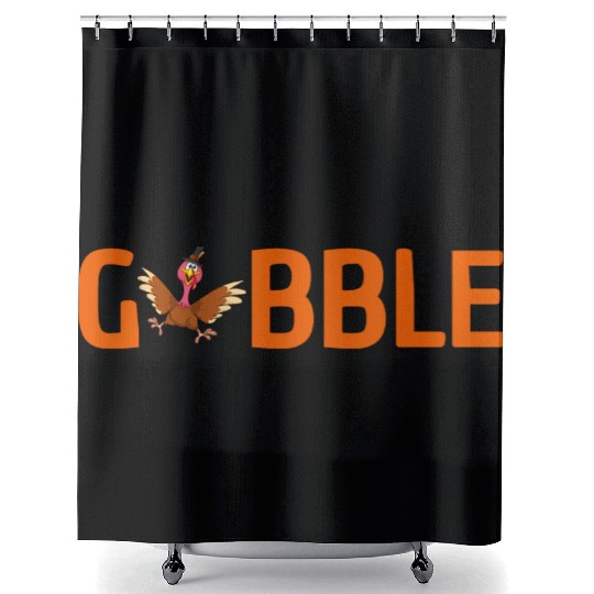 GOBBLE TURKEY PODIATRIST FUNNY THANKSGIVING Shower Curtains