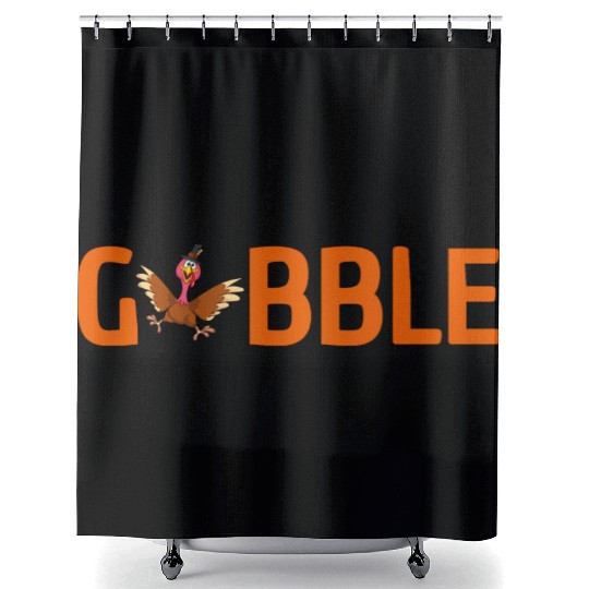 GOBBLE TURKEY PODIATRIST FUNNY THANKSGIVING Shower Curtains