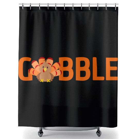 GOBBLE TURKEY PODIATRIST FUNNY THANKSGIVING Shower Curtains