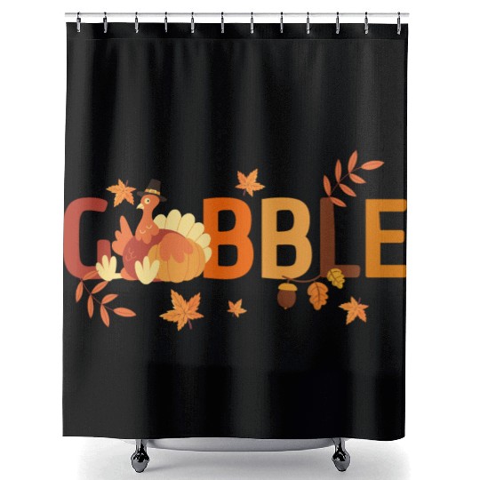 GOBBLE TURKEY PODIATRIST FUNNY THANKSGIVING Shower Curtains