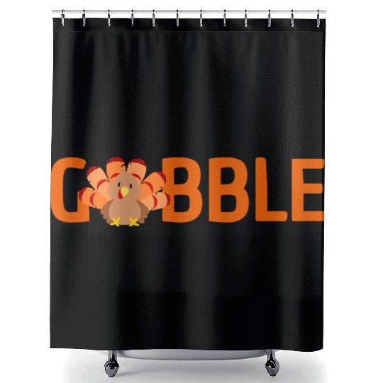 GOBBLE TURKEY PODIATRIST FUNNY THANKSGIVING Shower Curtains