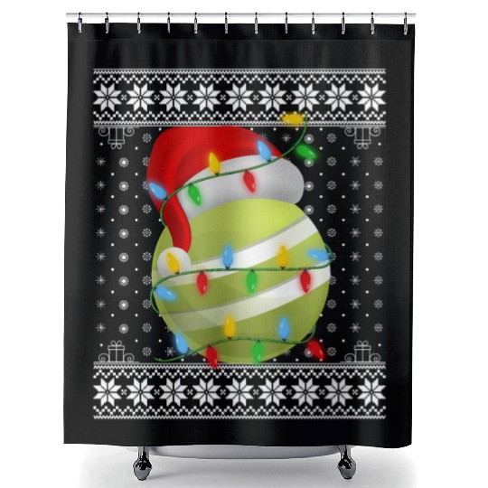 Croquet Ball Christmas Shower Curtains