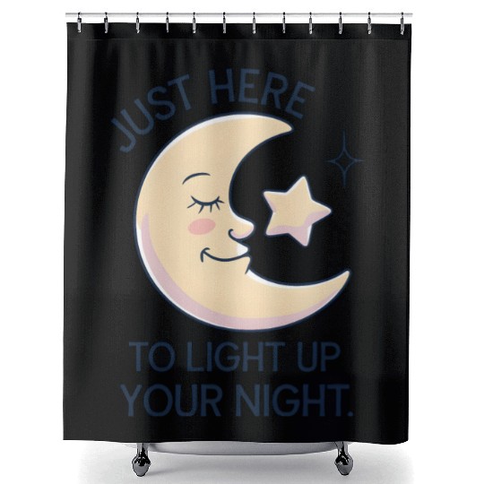 Just Here to Light Up Your Night Shower Curtains