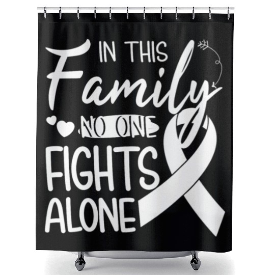 No one fights alone Lung Cancer Awareness Month Shower Curtains