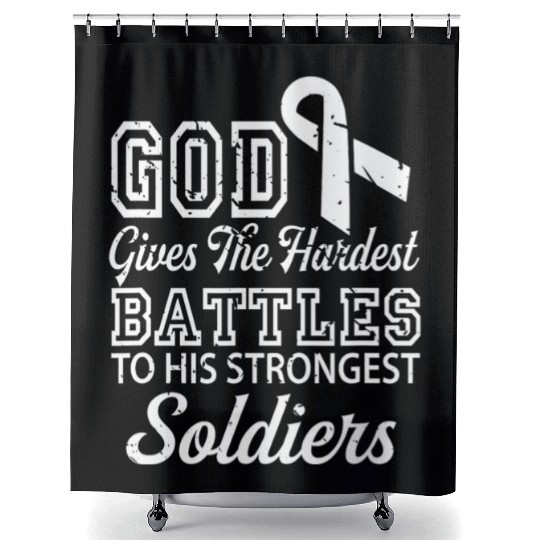 Jesus Prayer Lung Cancer Warrior Lung Cancer Shower Curtains
