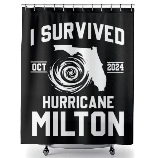 I survived Hurricane Milton October 2024 Shower Curtains