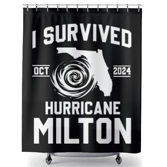 I survived Hurricane Milton October 2024 Shower Curtains