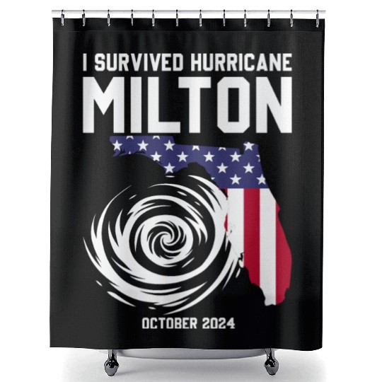 I survived Hurricane Milton October 2024 Florida Shower Curtains