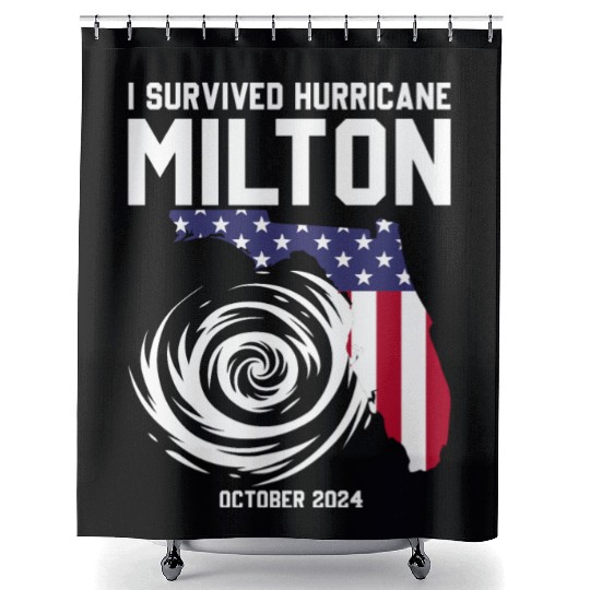 I survived Hurricane Milton October 2024 Florida Shower Curtains