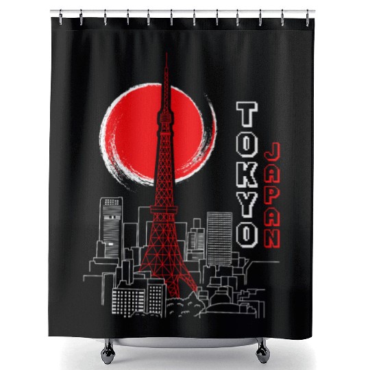 Comic Retro Tokyo Japan Aesthetic Street Japanese Shower Curtains