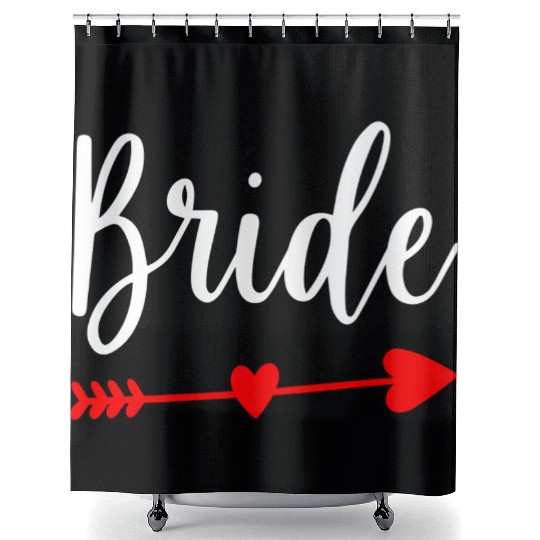 Bride Wedding Engagement Bachelorette Party Shower Curtains