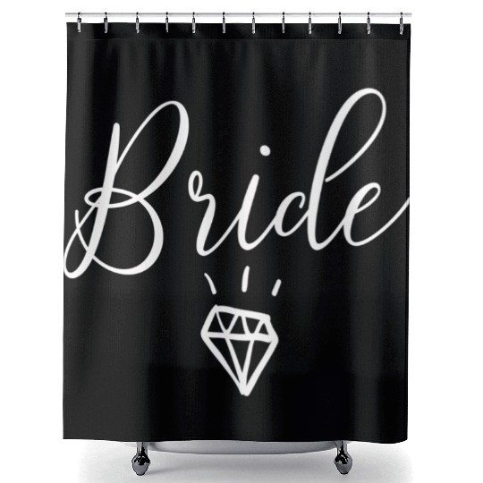 Bride Wedding Engagement Bachelorette Party Shower Curtains