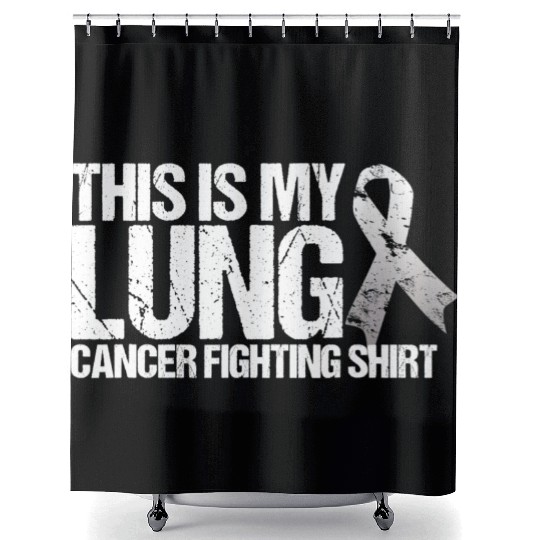 This Is My Lung Cancer Fighting Cancer Awareness Shower Curtains
