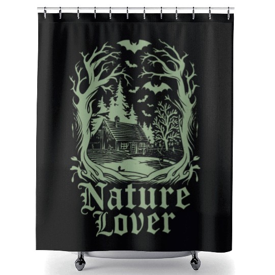 Nature Lover Dark Cottagecore Enchantment Shower Curtains